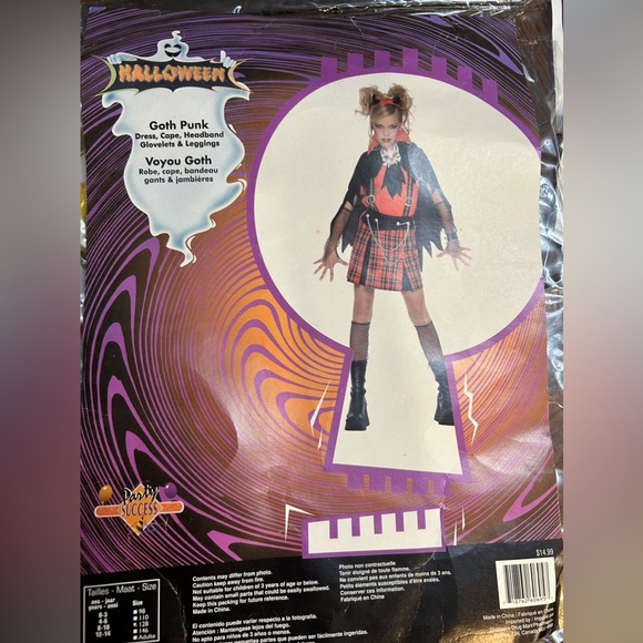Goth Punk Halloween Costume - Kids - SZ: 8-10 - Picture 3 of 4
